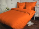 Komplet pościeli  satynowej jednobarwnej  Carmen 180x200  Pomarańczowy   035
